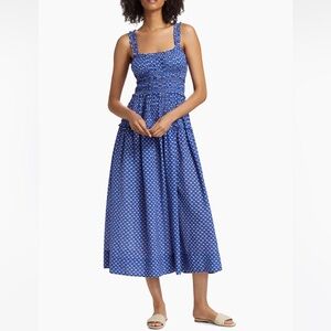 DÔEN Marianne Abstract Cotton-Blend Midi-Dress